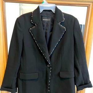 Emporio Armani Women Black Blazer 46